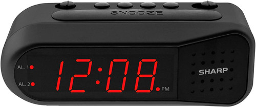 Sharp digital alarm clock - clock, for