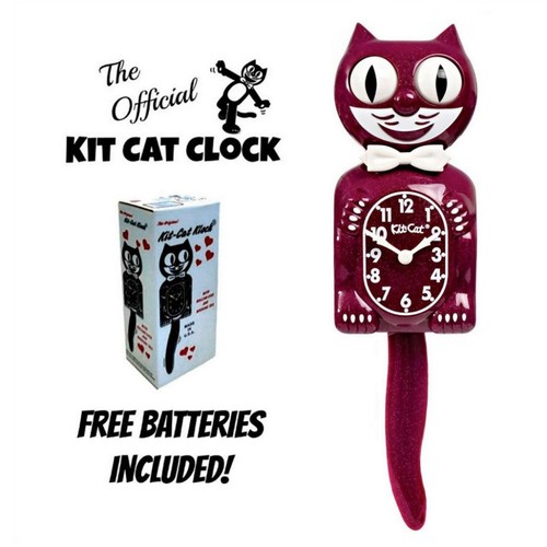 Ruby red kit cat - red, clock